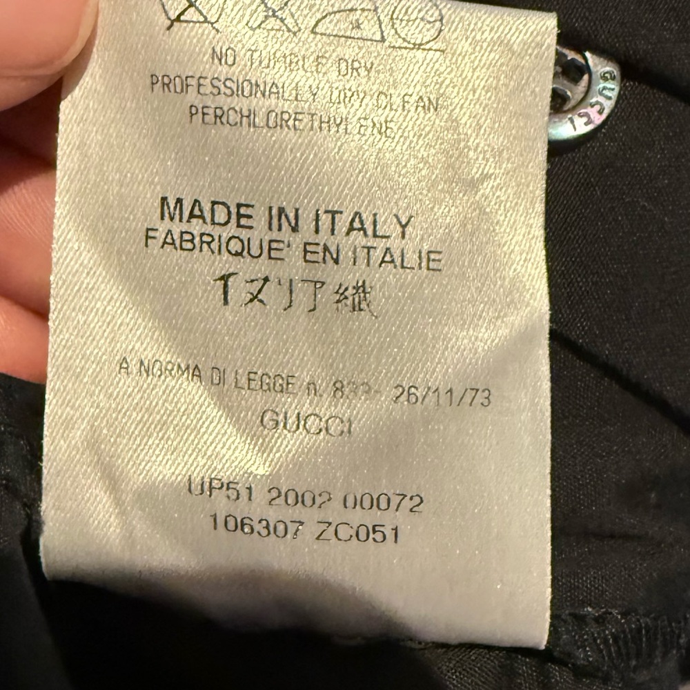 Gucci Tom Ford Era vintage black button down Y2K Made in Italy size 44 - Picture 7 of 10